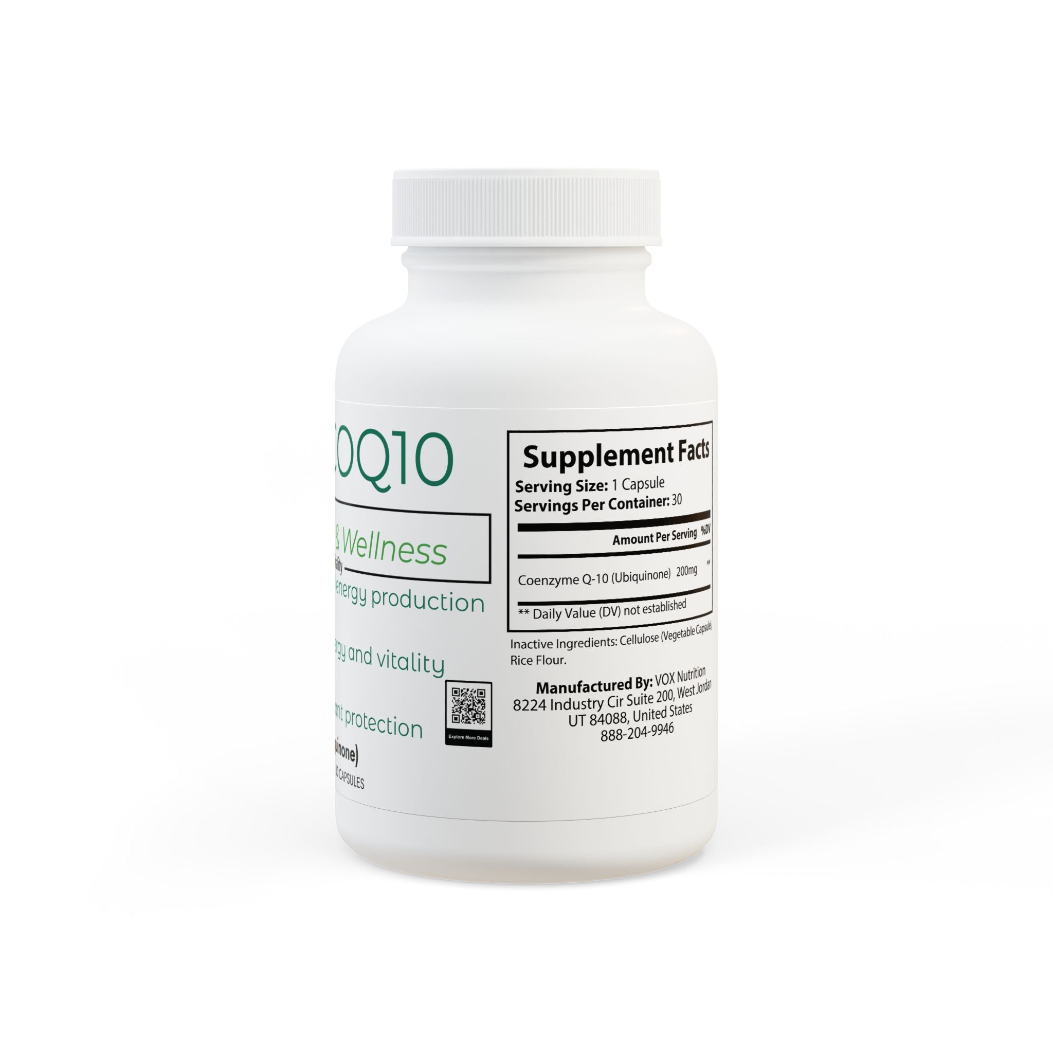 CoQ10 (Ubiquinone) – Cellular Energy and Antioxidant Support