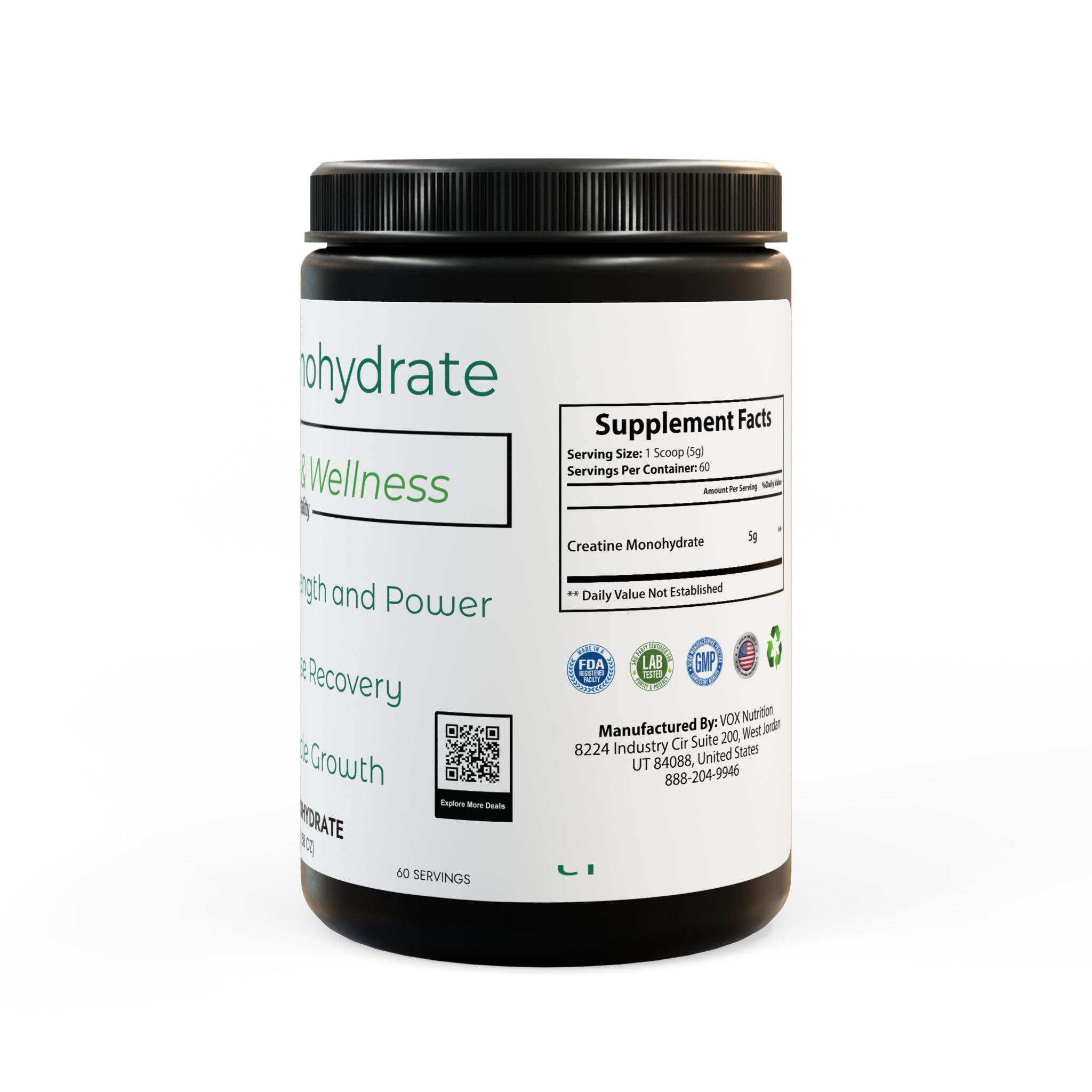 Creatine Monohydrate – Strength, Power, and Recovery Support