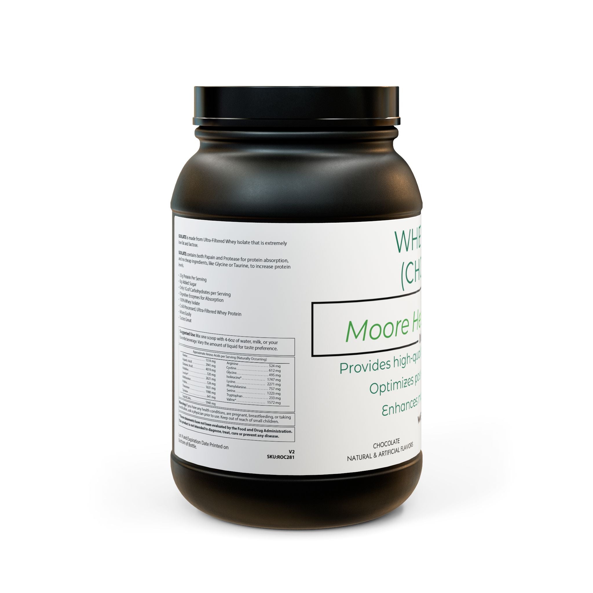 Chocolate Whey Isolate Protein – Muscle Growth, Recovery, and Performance Support